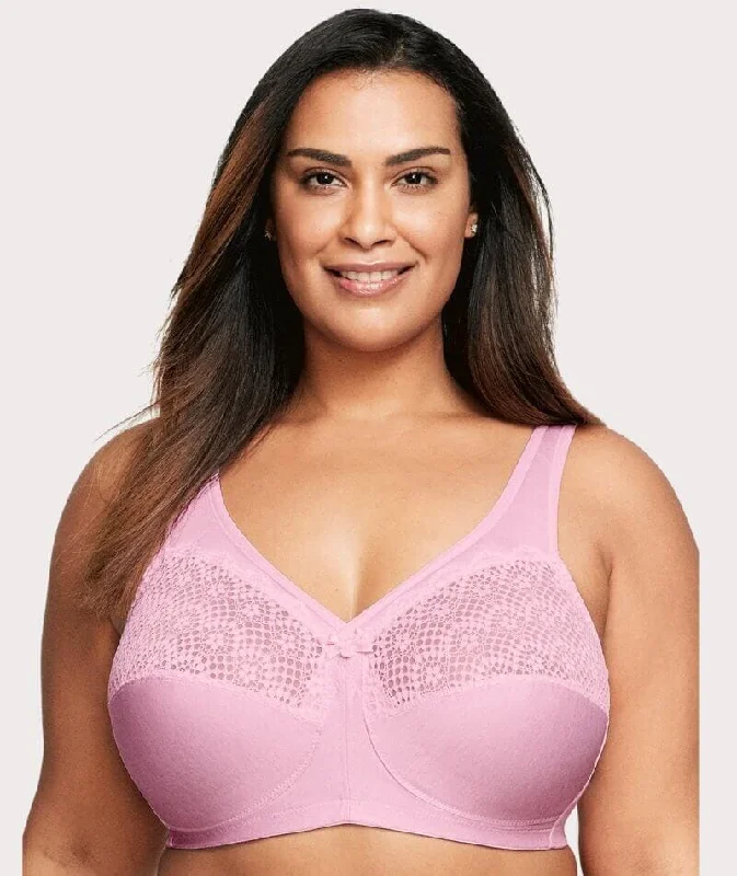 Glamorise Magiclift Moisture Control Wire-Free Bra - Pink Heather