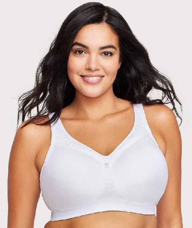 Glamorise Magiclift Seamless Wire-Free Everyday Bra - White