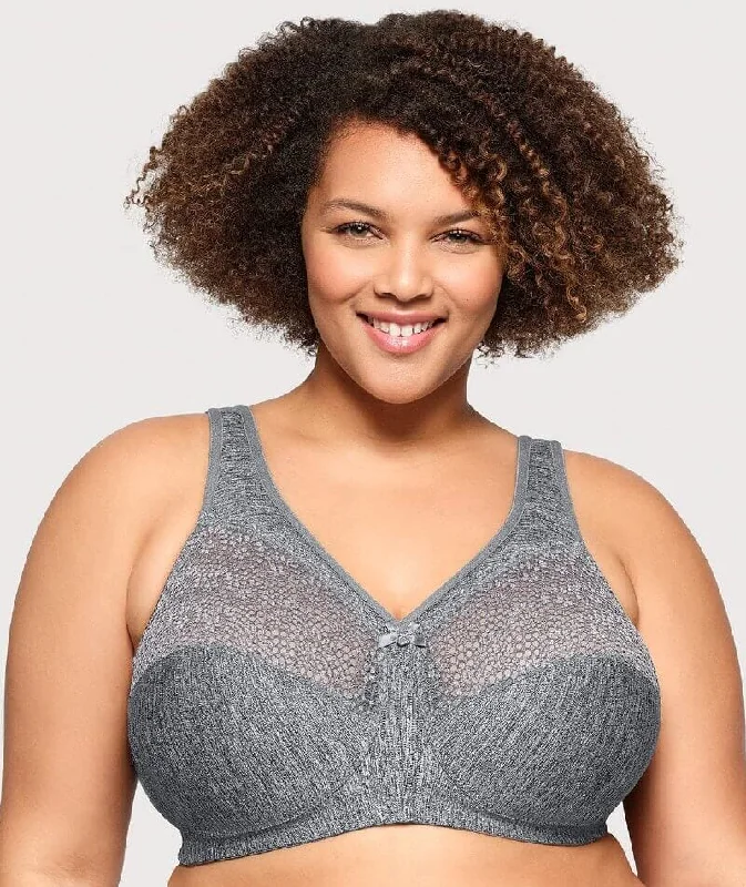 Glamorise Magiclift Moisture Control Wire-Free Bra - Gray