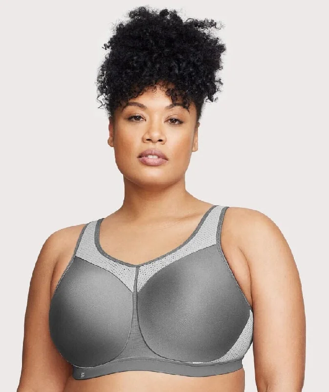 Glamorise High Impact Underwire Sports Bra - Grey