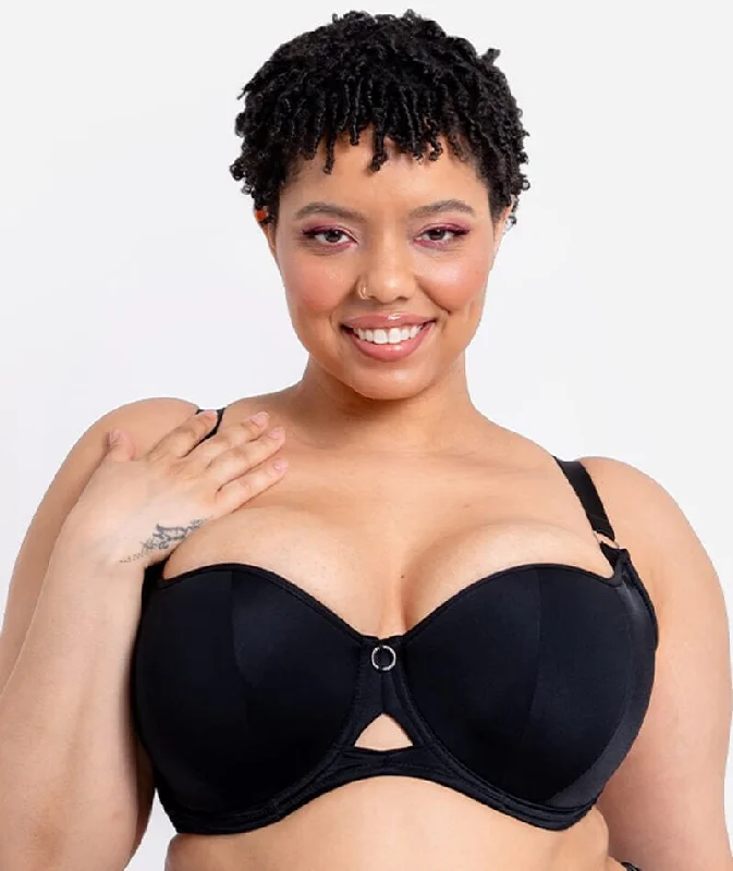 Curvy Kate Boost Me Up Padded Balcony Bra - Black