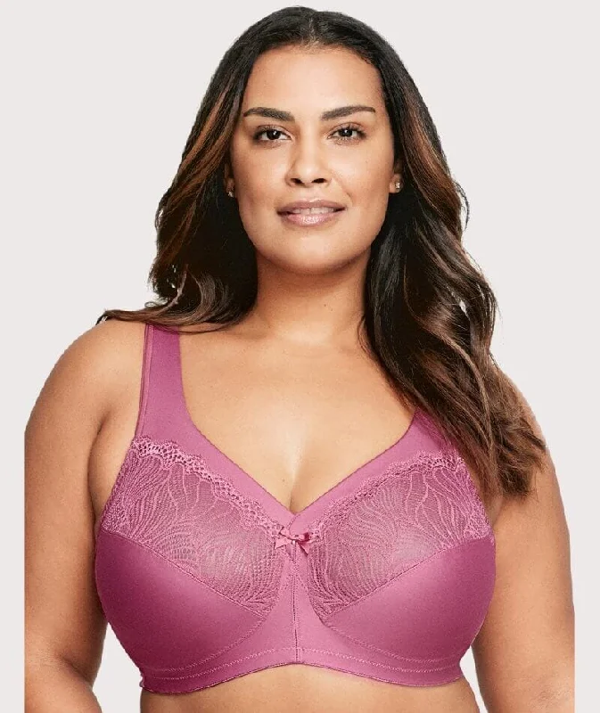 Glamorise Magiclift Natural Shape Support Wire-Free Bra - Red Violet