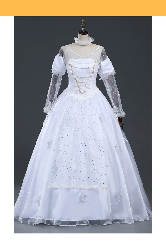 White Queen Alice in the Wonderland Cosplay Costume