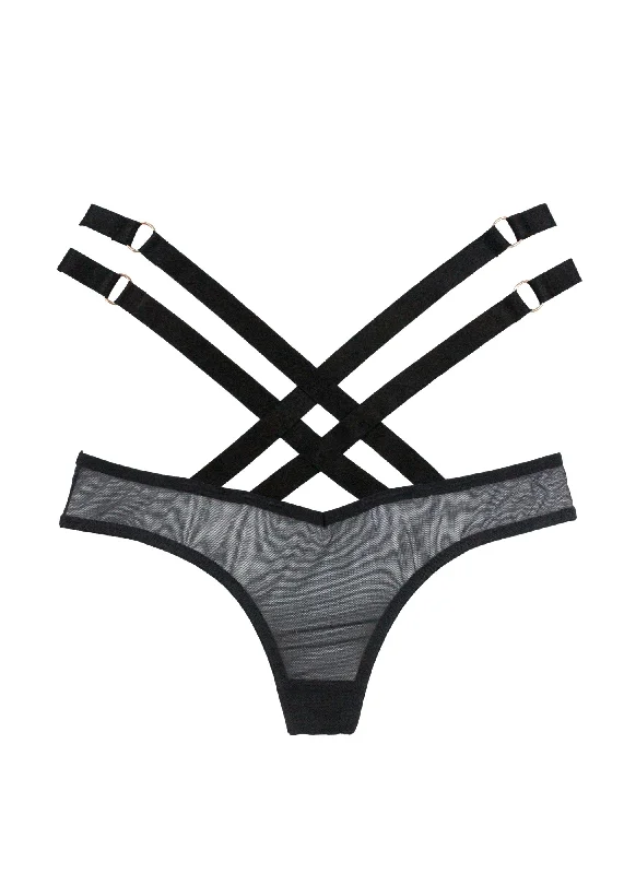 Addict (Black) Weave G-String