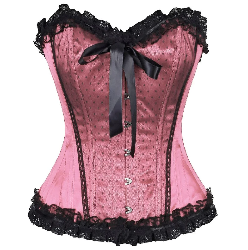 Lana Satin Lace Overlay Burlesque Corset