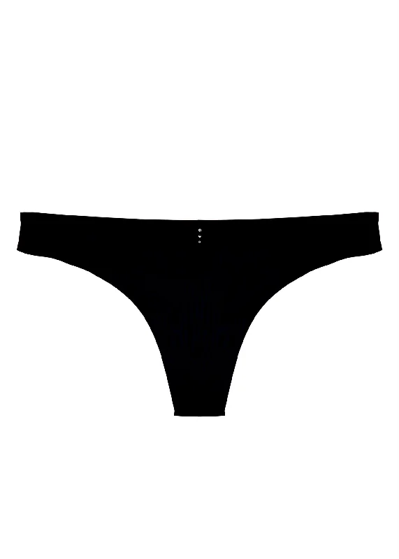 FMO Smooth Seamless Thong (Black)