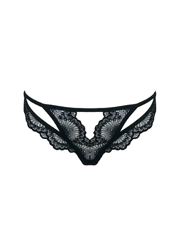 Kane (Black) Cutout Thong