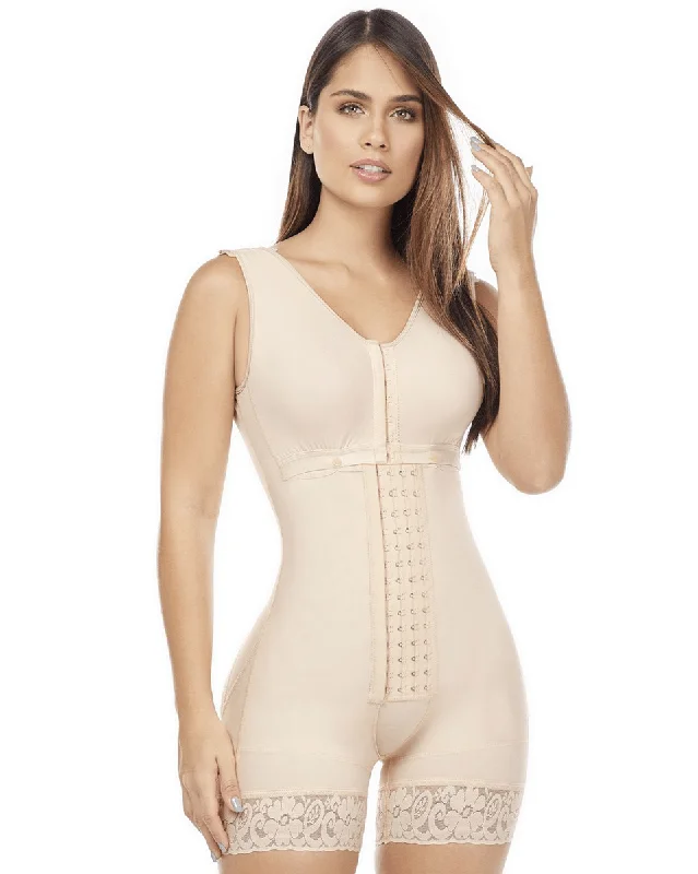 Final Sale Clearance MariaE Fajas Full Post-Op Bodysuit for Women with Bra and Mid Thigh