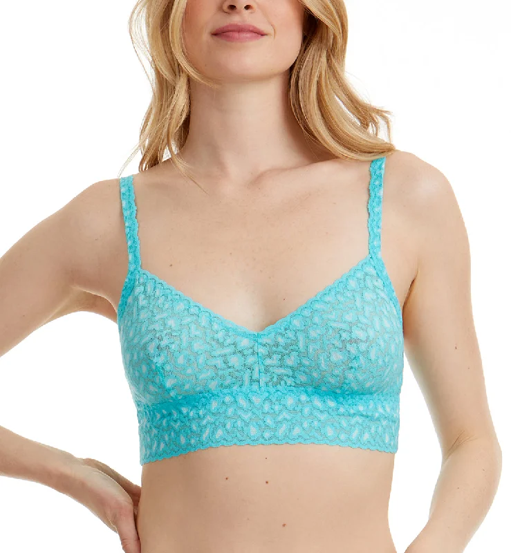 Hanky Panky Cross-Dyed Retro Bralette (7J7271) - Radiant Turquoise/White