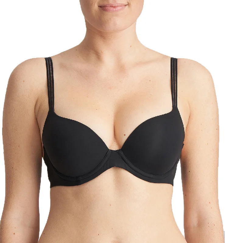 Marie Jo Louie Push Up Padded Plunge Underwire Bra (0122097) - Black